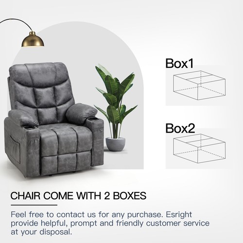 Power Lift Recliner for Elderly Electric Chair with Heated Vibration Massage - Picture 11 of 53