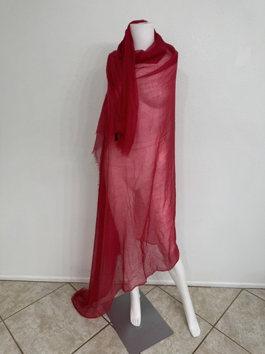 Loro Piana 100% Pure Cashmere Shawl Scarf Cerise Cherry 50” x 80”NWOT - Picture 4 of 18