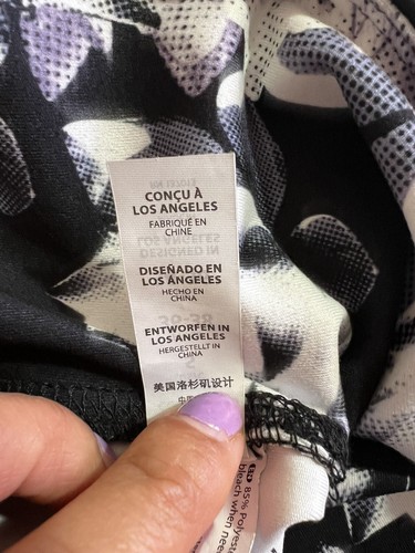 Balance Collection Floral Black/ White/purple  Ankle Leggings S Pressing  Waist - Bild 9 von 11