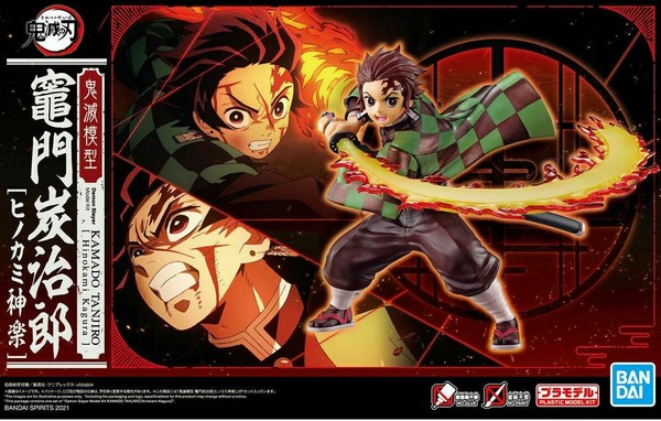 Bandai Demon Slayer Plastik Modellbausatz Figur Tanjiro Kamado Hino Kami...-image