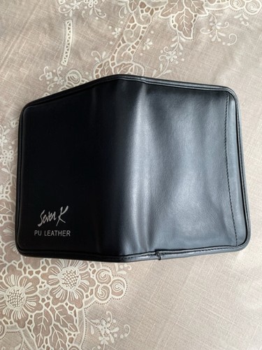  Organizador personal carpeta con cremallera en cuero PU negro 9986 - Imagen 2 de 3