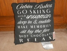 NEW, Target 2021 Bullseye Playground Christmas Winter Cabin Rules Pillow 