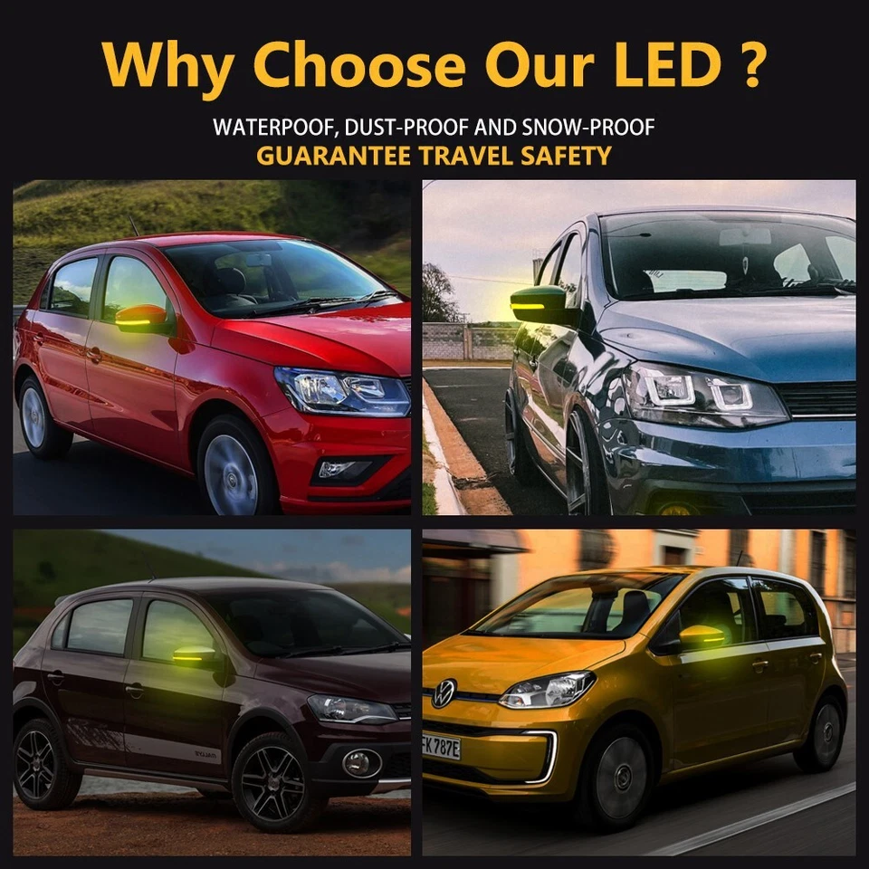 Dynamic LED Side Marker lights For VW FOX Passat B7 Golf VW Polo Vento CrossFox - Image 3 of 4