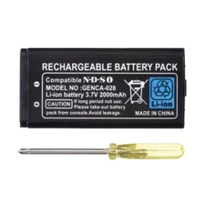 Nintendo DS Battery Ostent 2000 mah Lithium Ion Rechargeable Tool Kit NDS NEW