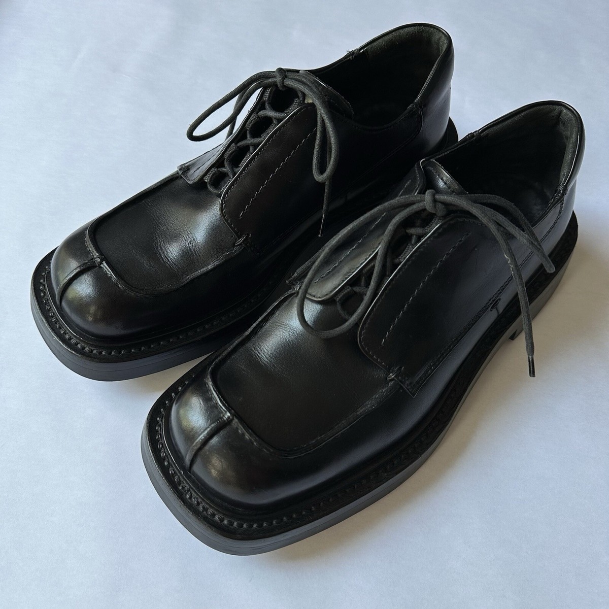 Vtg Archive Prada 1999 FW Runway Leather Derby Y2k Italy Vtg Archive Prada 1999 FW Runway Leather Derby Y2k Italy