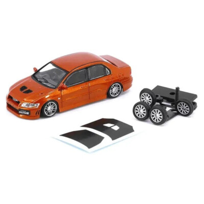 BM Creations Mitsubishi Lancer Evo VII Orange LHD 1:64 Scale 3