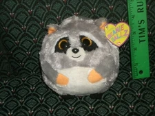 Ty Beanie Ballz 5" * MISCHIEF * RACCOON *Regular* 2012 MWMT RARE & RETIRED HTF  