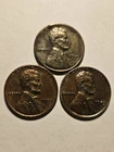 wheat penny 1943 X3 CH UNC LINCOLN STEEL CENT RAINBOW TONED CH BU LOT