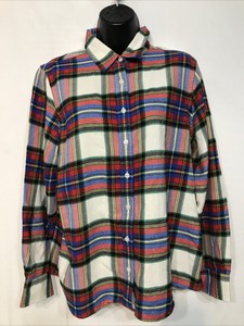 lands end women's plaid flannel shirt