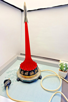 Working Legendary Vintage Night Light, Rocket Table Lamp Space COSMONAUTICS USSR