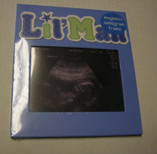 Sonogram Magnetic Frame By Baby Essentials, Blue, "Lil' Man", Brand New