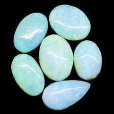 6 Pcs Natural Larimar 20-25mm Mix Shape Pendant Size Untreated Gemstones Lot