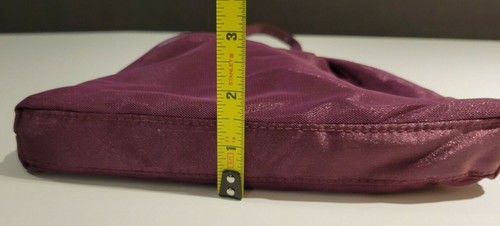 Small Bath & Body Works Maroon Mesh & Satin Purse Makeup Bag Tote - Picture 8 of 10