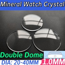 Double Dome 1mm Mineral Watch Crystal 20 to 40mm Watch Glass Round Mirrors Lens