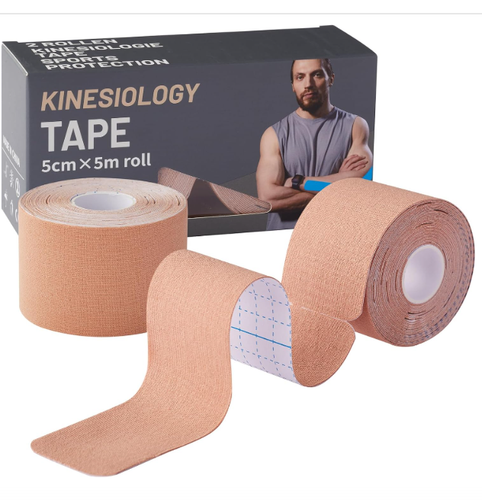 Kinesiology Tape Precut (2 Rolls) - Waterproof, Breathable, Hypoallergenic - Ide