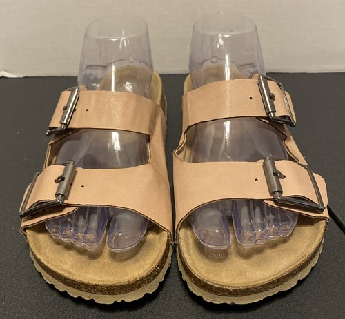 UNION BAY Sandals Womens 7.5 M MELISSA Double Buckle Casual Slip On Slide Pink - Picture 2 of 11
