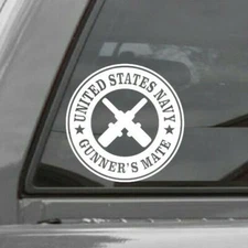 GUNNER'S MATE Vinyl Window Decal UNITED STATES NAVY