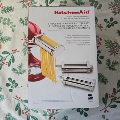 KitchenAid Stand Mixer Attachment 3-Piece Pasta Roller and Cutter Set KSMPRA NEW - Image 1 of 4