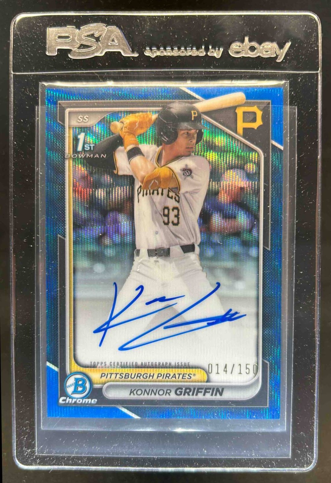 2024 Bowman Draft Konnor Griffin Chrome Auto Blue Wave Refractor 1st #14/150