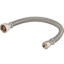 12 Inch Flexible Faucet Connector Supply Line, 1/2 Inch FIP x 3/8 Inch Flare ...
