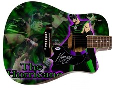 WWE Hurricane Signed 1/1 Custom Graphics Photo WWF Guitar PSA