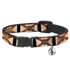 Cat Collar Breakaway with Bell Florida Flags NARROW Fits 8.5-12"
