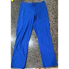 Scrubstar Womens Royal Blue Cargo Scrub Pants Small Drawstring Elastic Waist S