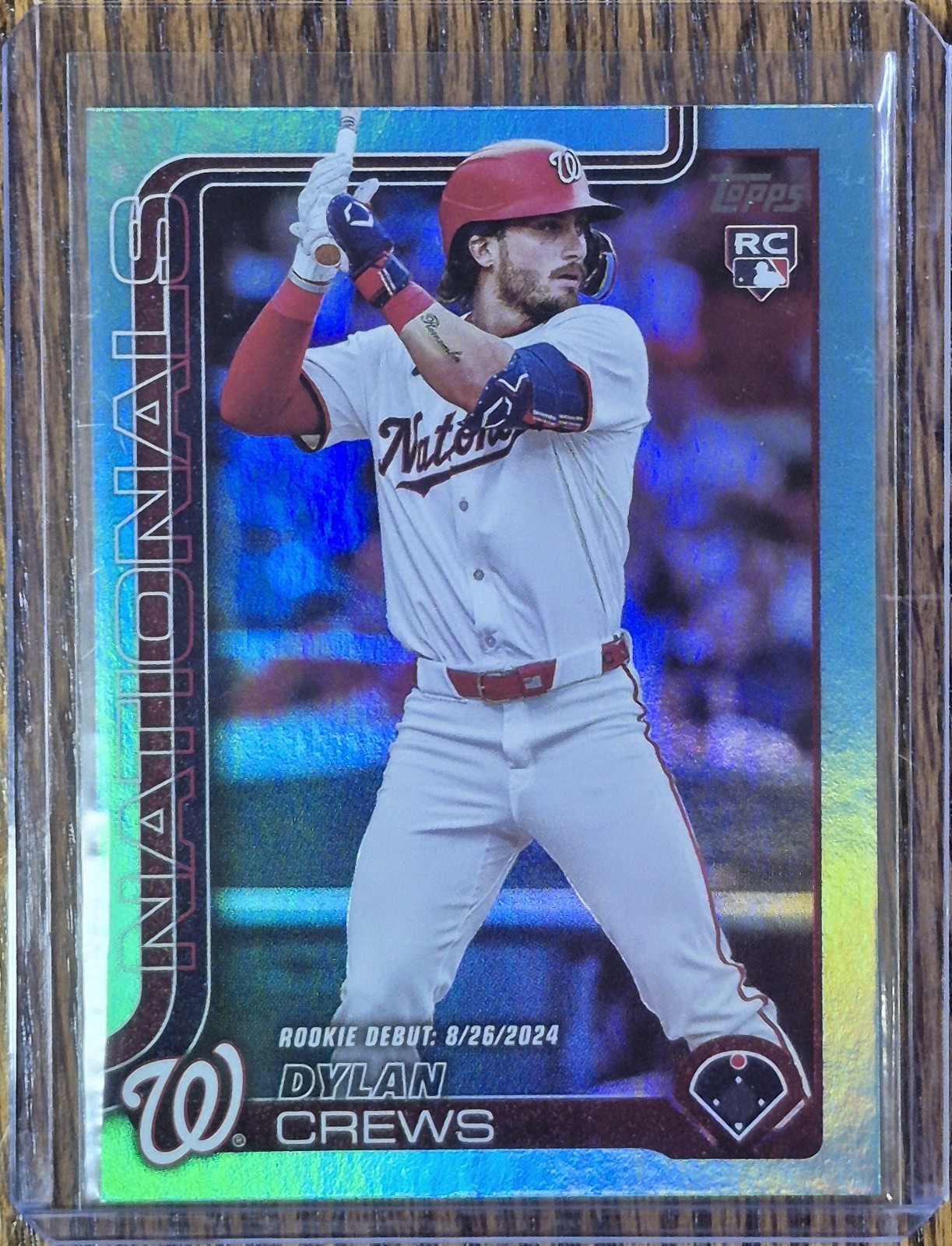 2025 Topps Update #US223 Dylan Crews RC Aqua Foil Rainbow SSP Nationals PR-110