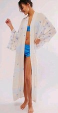 Free People X Laurel Canyon Aura Duster One Size In Ivory Blue NWT 168