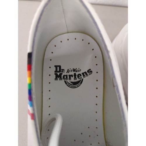 Hommes 4 / Femmes 5 Dr.Martens Original Blanc Pride Ciel Cuir 27522 aw004 Oxford - Photo 6 sur 12