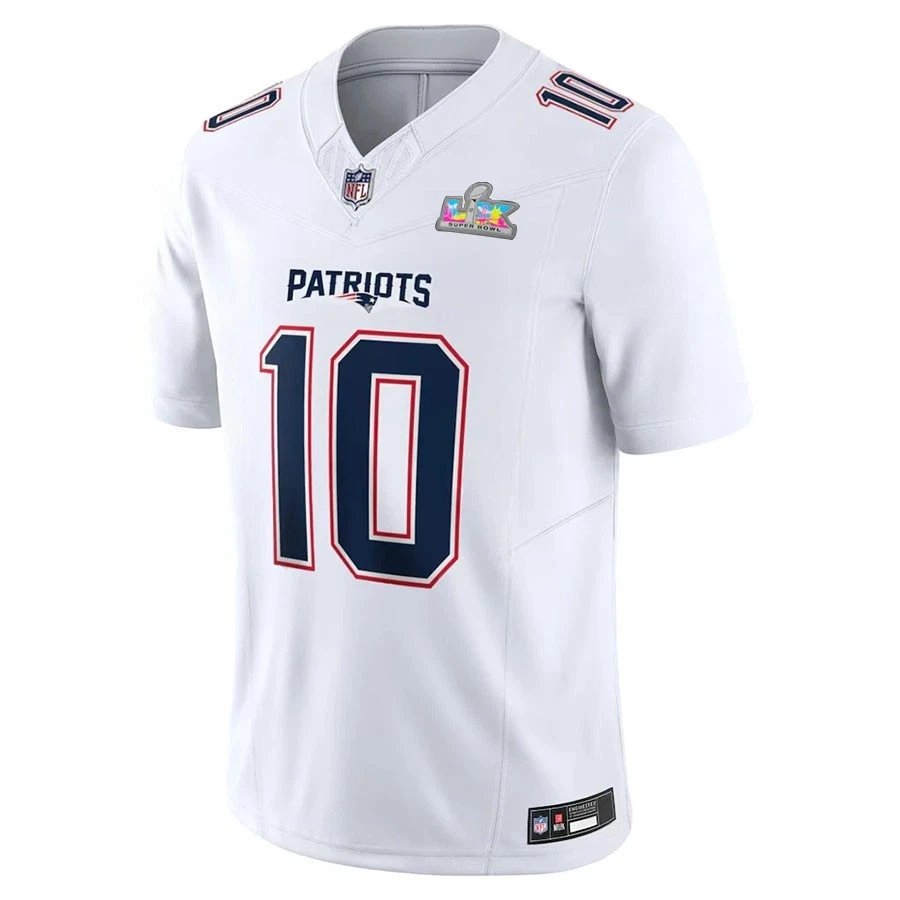 Patriotss Men's Drake Maye  White Super B.owl LX Jersey