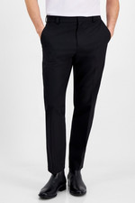 Hugo Boss Mens Teagan Slim Fit Formal Trousers in Black Size 32R