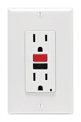 #ad #ad Leviton C12 GFNT1 RNW Polycarbonate 15A 125V Duplex White GFCI Outlet 6.19 H in. $22.17