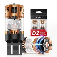 2x LASFIT 7443 7444 LED Brake Tail Rear Turn Signal Light Bulbs Anti Hyper Flash