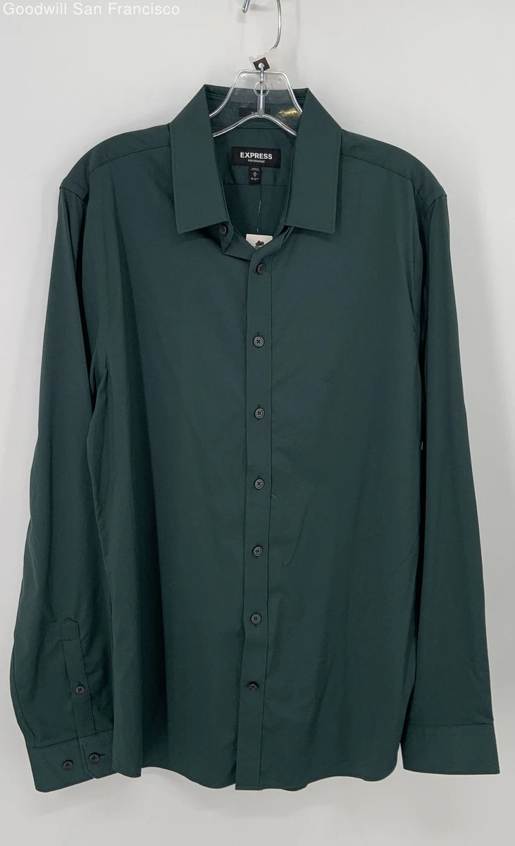 Express Green Long Sleeve Dress Shirts for Men for sale | eBay