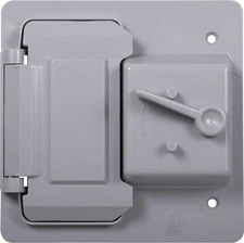 Bell PTC521GY 2-Gang Weatherproof Switch and Outdoor Outlet Cover, Gray Polycarb