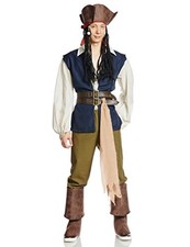 Disney Pirates of the Caribbean Jack Sparrow Costume Men's 165-175cm RUBIE'S