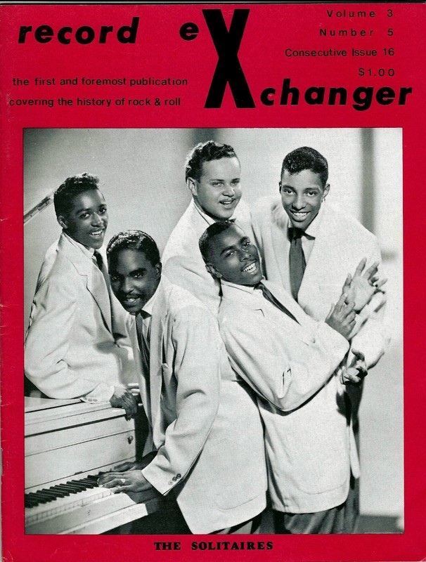 RECORD EXCHANGER MAGAZINE - THE SOLITARES - ISSUE 16, VOL. 4, NO. 5 (FALL 1973)