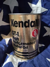 VINTAGE KENDALL GT-1 HIGH PERFORMANCE MOTOR OIL NOS FULL QUART CAN COMPOSITE