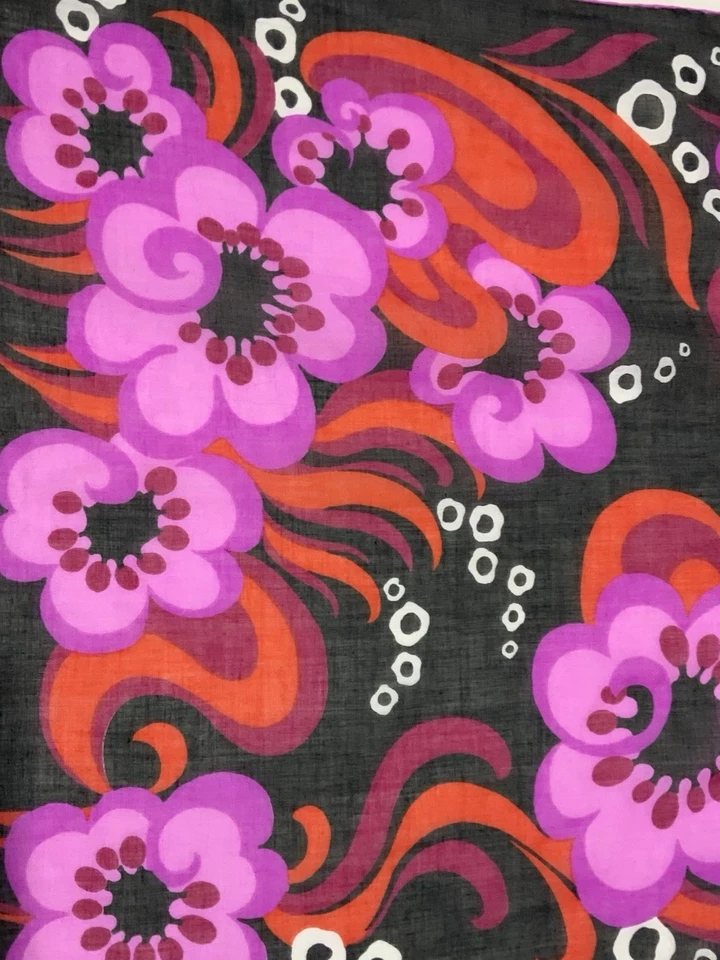 Precioso cuadrado de bolsillo italiano con flores rosas mezcla de algodón sin marca PGC Foto 3 de 4