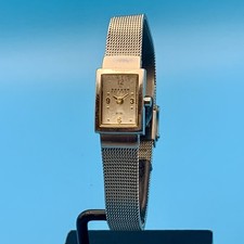 SKAGEN Denmark 490SGS Women  s Slim Quartz Wristwatch All St Steel Works New Batt