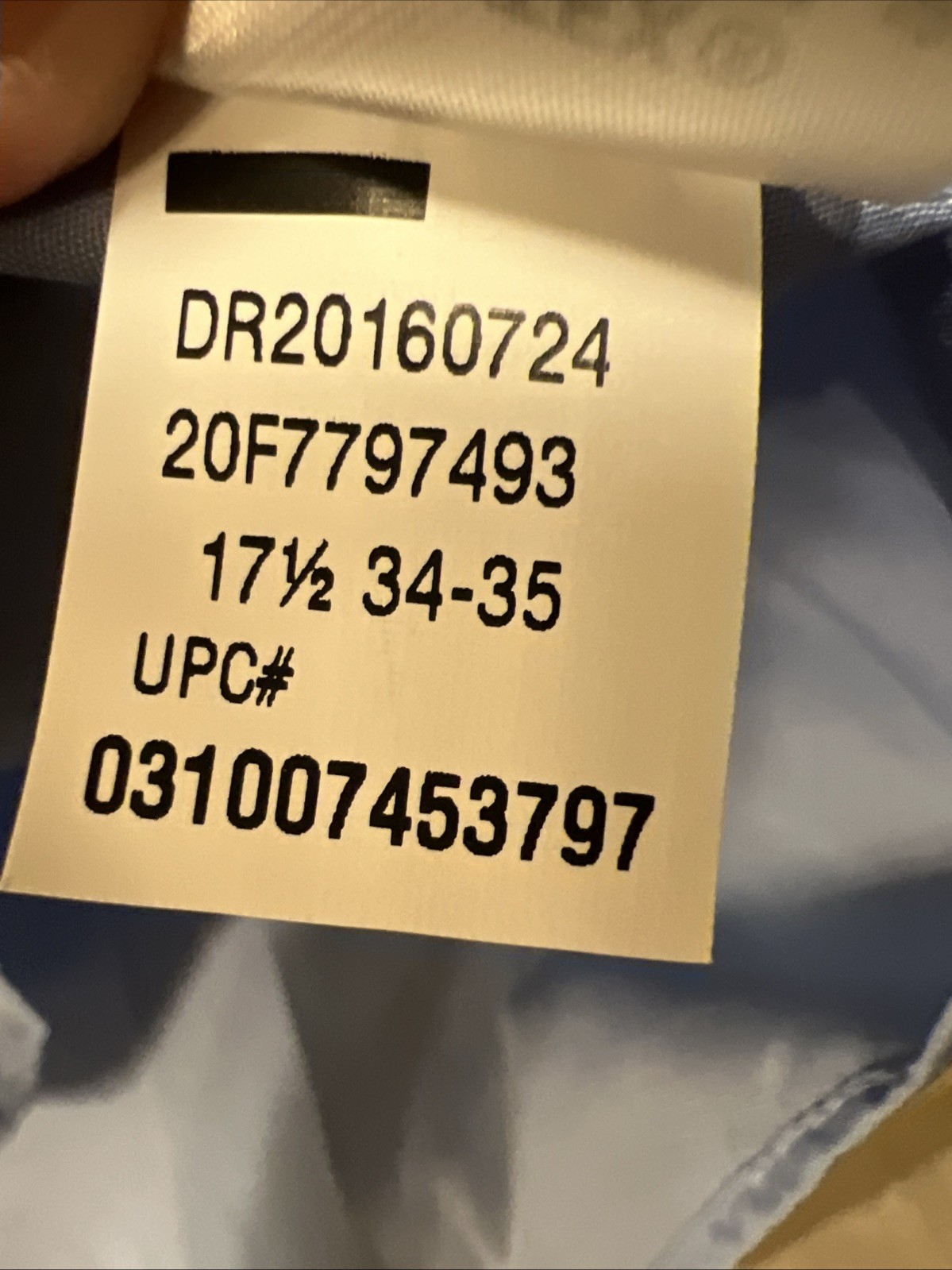 Van Heusen Shirt Mens 17.5 34/35 Cameo Blue Flex Collar Regular Fit NWT! thumbnail 11