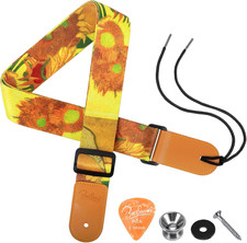 Ukulele Strap - Uke Shoulder Straps with Leather Ends for Soprano Concert Tenor
