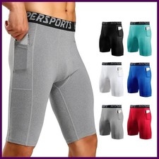 Mens Compression Shorts Gym Sports Fitness Base Layer Underwear Athletic Workout