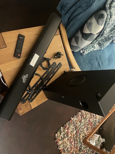 JVC 2.1 Channel Soundbar Wired Subwoofer Th-d337b Sound Bar Sub Bluetooth - Picture 1 of 10