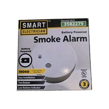 Smart Electrician Battery Powered Smoke Alarm - i9040 3582279, Brand New