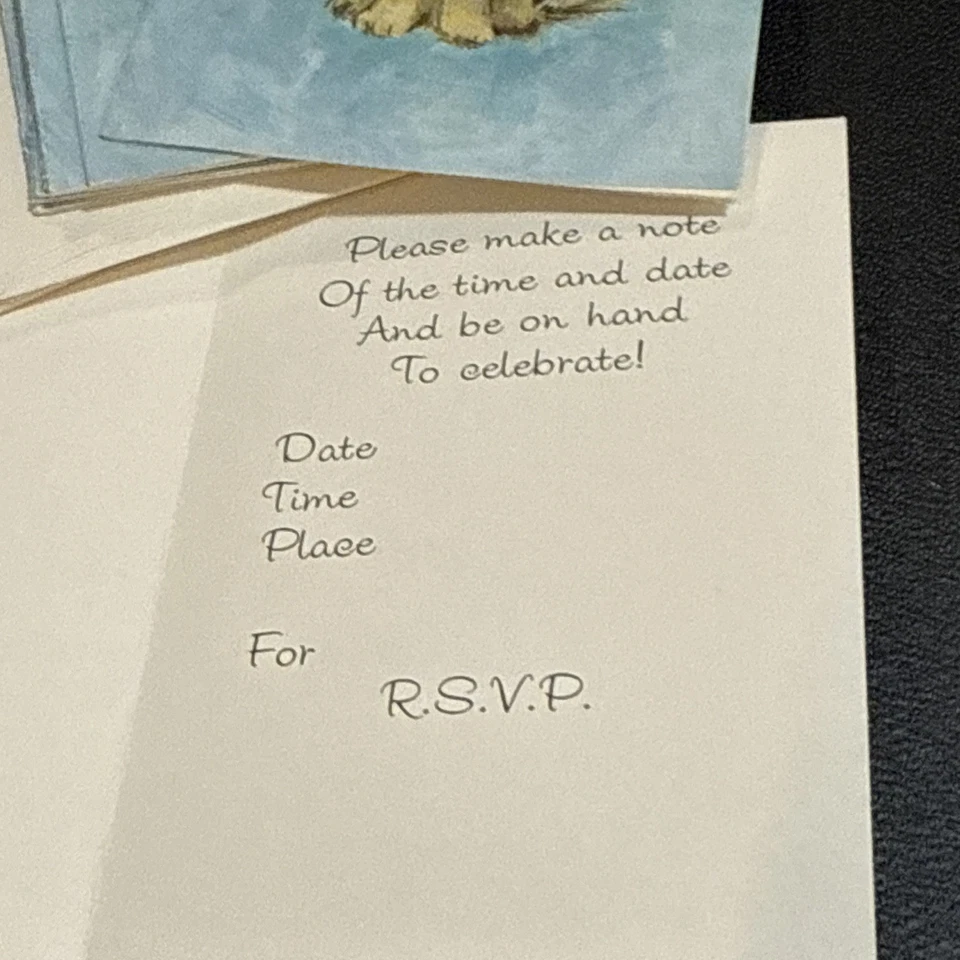 Juego de 8 invitaciones de fiesta de graduación de cachorro vintage hechas en EE. UU. American Greetings Foto 3 de 4