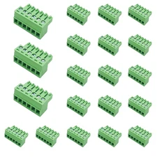 20 PCS 3.81mm 6 Pin Phoenix Type Quick Connector PCB Screw Terminal Block Plu...