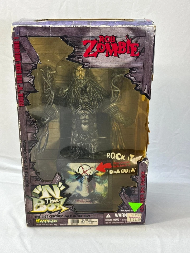 Figura Rob Zombie Rock N The Box Art Asylum Jack in The Box NUEVO Foto 2 de 4