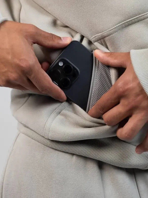 Comfrt Comfrt Travel Essentials Zip Hoodie Stone 3XL